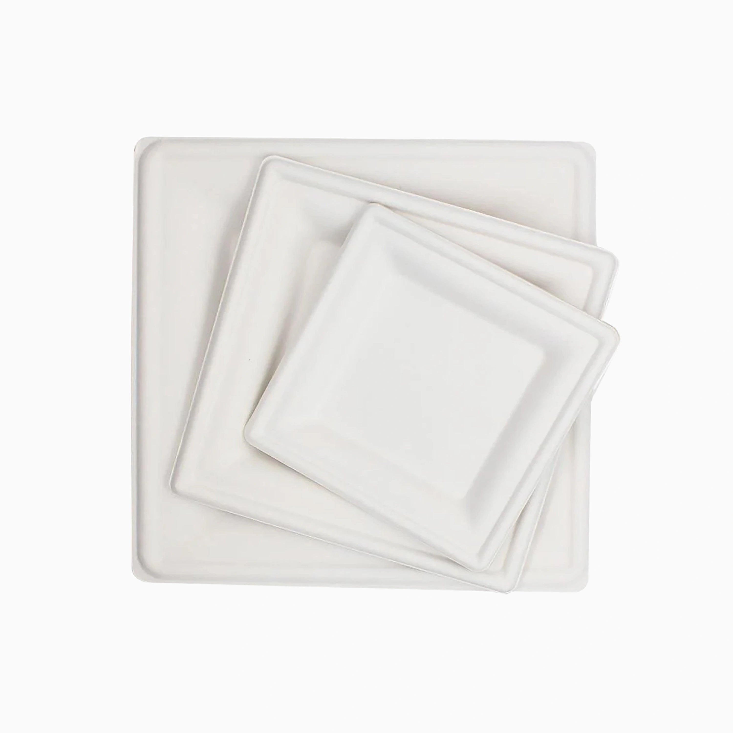 Square Bagasse Plates (Sugarcane Pulp) | coming soon...